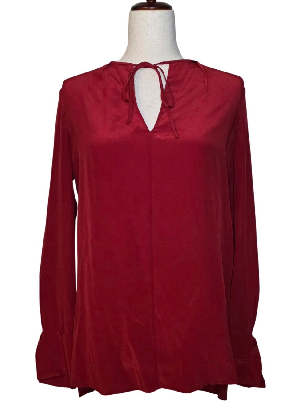 Diane Von Furstenberg Red Silk Blouse